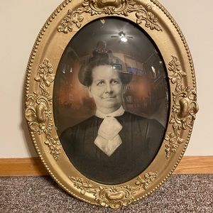 Large antique wooden picture frame